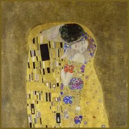 Achat Immédiat Carré Simili cuir Le baiser Gustave Klimt