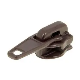 Livraison Gratuite Curseur pour fermeture à glissière au mètre n°5 - Marron chocolat
