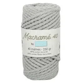 Seulement Aujourd’hui Cordon Coton Macramé 40m - Gris