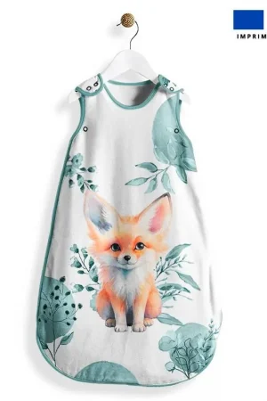 Achat Immédiat Coupon pour gigoteuse motif renard aquarelle