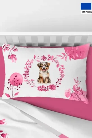 Achat Immédiat Coupon oreiller imprimé chien aquarelle