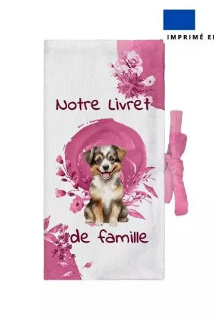 Achat Immédiat Kit protège livret de famille motif chien aquarelle