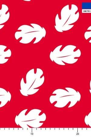 Achat Immédiat Grosse feuille hawaïenne - Fond rouge
