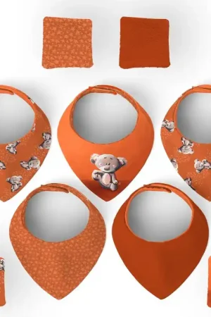Achat Immédiat Coupon éponge bavoirs bandana motif bébé koala - Création Stillistic