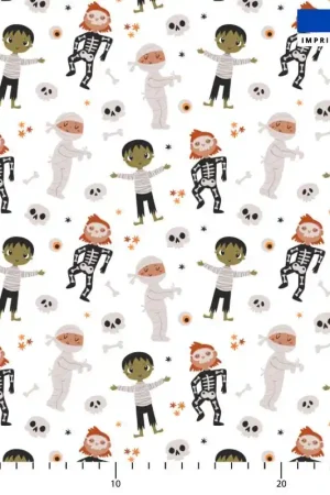 Zombie Squelette et momie Halloween - Fond blanc Offre Limitée