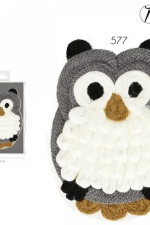 Achat Immédiat Ecusson hibou laine - Gris