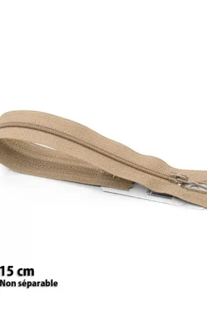 Achat Immédiat Fermeture Eclair ® spiralée beige 15cm