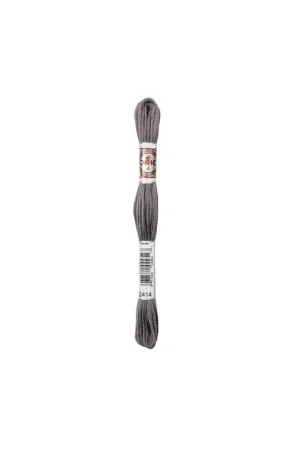 Top Qualité Echevette 10m DMC Fil retors mat canevas tapisserie 100% coton gris 2414