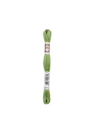 Echevette 10m DMC Fil retors mat canevas tapisserie 100% coton vert anis 2471 Retour Gratuit