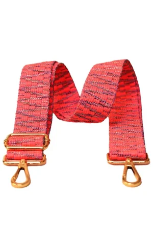 Édition Limitée Bandoulière sangle motifs géométriques 40x140cm fuchsia