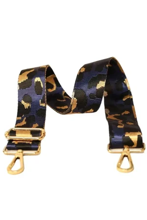 Populaire Bandoulière sangle léopard 40x140cm bleu et doré