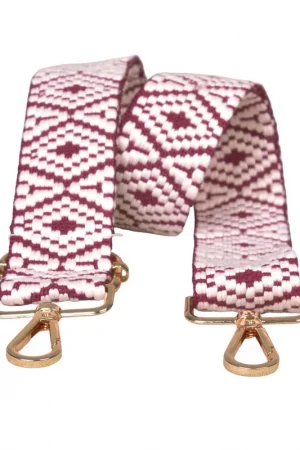 Artisanat Bandoulière sangle de sac imprimé ethnique 40mmx140cm violet lilas