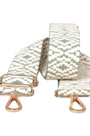 Bandoulière sangle de sac imprimé ethnique 40mmx140cm vert normandie Must-Have