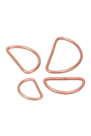 Livraison Express Lot de 2 anneaux en D métal bronze