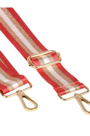 Artisanat Bandoulière sangle bicolore 40x140cm rouge/or