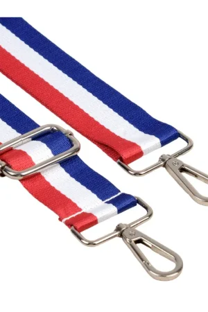 Nouveauté Bandoulière sangle tricolore 40x140cm bleu blanc rouge