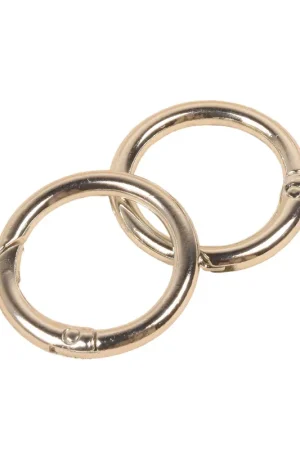 Lot de 2 anneaux de sac métal 33,4mm argent Prix Cassé