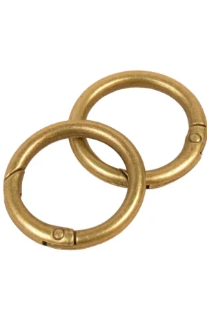 Dernier Modèle Lot de 2 anneaux de sac métal 33,4mm bronze