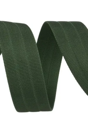 Nouveauté Sangle gros grain 30mm vert bouteille au mètre