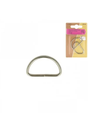 Lot de 2 passants demi-ronds argent 40mm Meilleur Choix
