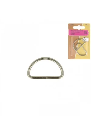 Meilleur Choix Lot de 2 passants demi-ronds argent 30mm