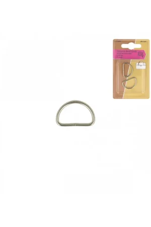 Soldes Lot de 2 passants demi-ronds argent 20mm