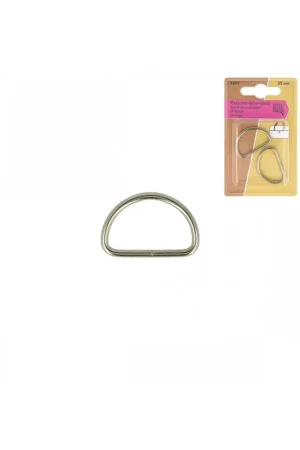 Livraison Gratuite Lot de 2 passants demi-ronds argent 25mm