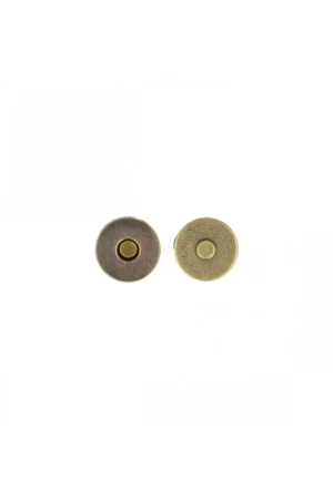 Lot de 2 fermoirs magnet à rivets couleur or antique 19mm Dernier Modèle