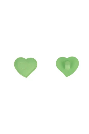 Achat Immédiat Lot de 3 boutons coeur culot 17mm vert saule