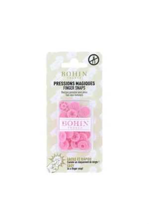 Achat Immédiat Boutons pressions sans pince 13mm Bohin rose layette