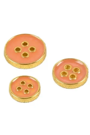 Achat Immédiat Lot de 6 boutons laqués orange pêche