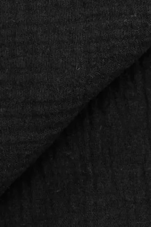 Achat Immédiat Double gaze 100% coton - Noir vendue au mètre