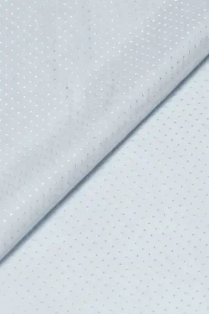 Achat Immédiat Doublure acétate & viscose - Petit pois bleu vendue au mètre.