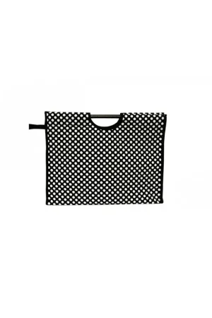 Sac à tricot en tissu matelassé 42cm pois noirs Produit De Marque