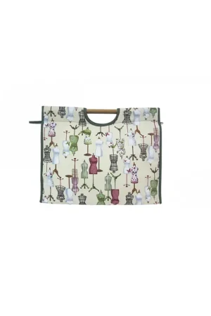 Sac à tricot en tissu matelassé 42cm mannequin sur fonds beige Prix Cassé