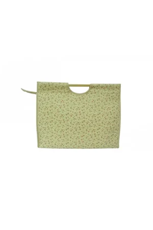 Sac à tricot en tissu matelassé 42cm liberty jaune Livraison Gratuite