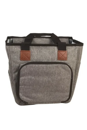 Sac tricot gris clair 23x26x14cm Bon Plan