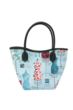 Sac couture 31cmx22cmx11cmx18cm mannequins bleus Meilleure Qualité