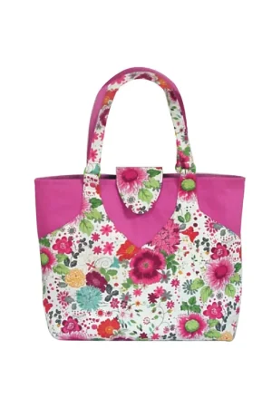 Sac couture/tricot 35cmx11cmx38cm fleuri rose Jusqu’à Épuisement Des Stocks