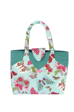 Produit De Marque Sac couture/tricot 35cmx11cmx38cm fleuri bleu