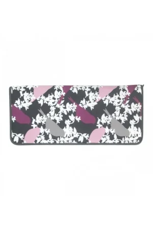 Soldes Pochette aiguilles à tricoter 43cmx20cm oiseaux violets fonds gris