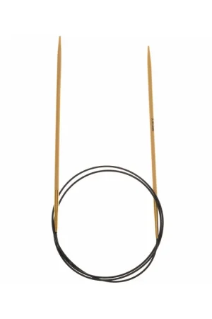 Tendance Aiguilles à tricoter circulaires Bambou 80cm câble noir n°3
