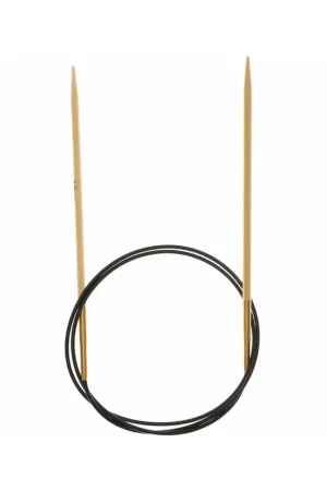 Produit De Marque Aiguilles à tricoter circulaires Bambou 80cm câble noir n°3,5