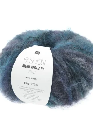 Super Prix Pelote Fashion meri mohair print blue violets