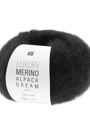 Top Qualité Pelote Luxury merino alpaca dream aran noir