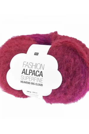 Solde Pelote Fashion alpaca superfine heavens big cloud pastel red berries