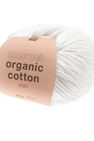 Prix Réduit Pelote Essentials organic cotton aran blanc