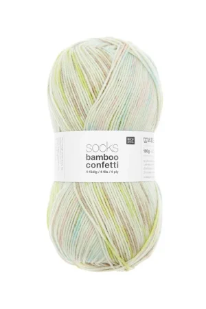 Usine Directe Pelote Rico socks bamboo confetti 4 fils fresh