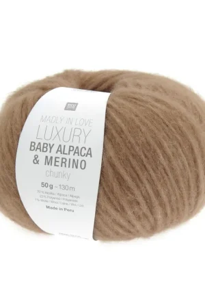 Solde Pelote Madly in love Luxury baby alpaca & merino chunky canelle