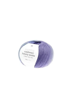 Top Qualité Pelote Rico socks superba cashmeri luxury 4 fils violette